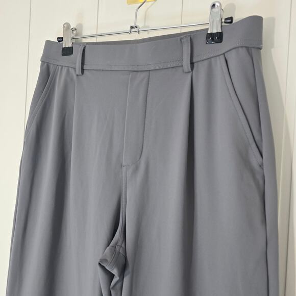 Halara Gray Wide Leg Pull On Pants Stretch Pockets Work Comfort Size M - Picture 3 of 8